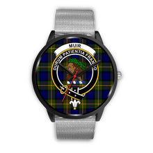 Load image into Gallery viewer, Muir Clans ,Rose Gold Metal Link watch, leather steel watch, tartan watch, tartan watches, clan watch, scotland watch, merry christmas, cyber Monday, halloween, black Friday