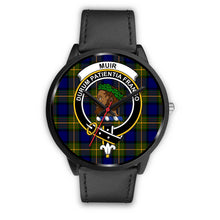 Load image into Gallery viewer, Muir Clans ,Black Metal Mesh watch, leather steel watch, tartan watch, tartan watches, clan watch, scotland watch, merry christmas, cyber Monday, halloween, black Friday
