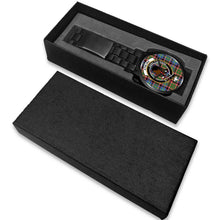 Load image into Gallery viewer, Stirling (of Keir) Clans ,White Leather watch, leather steel watch, tartan watch, tartan watches, clan watch, scotland watch, merry christmas, cyber Monday, halloween, black Friday