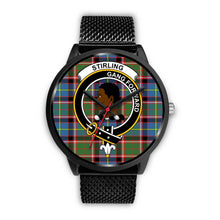 Load image into Gallery viewer, Stirling (of Keir) Clans ,Rose Gold Metal Mesh watch, leather steel watch, tartan watch, tartan watches, clan watch, scotland watch, merry christmas, cyber Monday, halloween, black Friday
