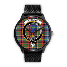 Load image into Gallery viewer, Stirling (of Cadder-Present Chief) Clans ,Rose Gold Metal Mesh watch, leather steel watch, tartan watch, tartan watches, clan watch, scotland watch, merry christmas, cyber Monday, halloween, black Friday