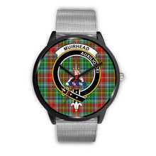 Load image into Gallery viewer, Muirhead Clans ,Rose Gold Metal Link watch, leather steel watch, tartan watch, tartan watches, clan watch, scotland watch, merry christmas, cyber Monday, halloween, black Friday