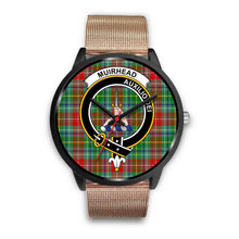 Load image into Gallery viewer, Muirhead Clans ,Brown Leather watch, leather steel watch, tartan watch, tartan watches, clan watch, scotland watch, merry christmas, cyber Monday, halloween, black Friday