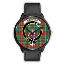 Load image into Gallery viewer, Muirhead Clans ,Black Metal Mesh watch, leather steel watch, tartan watch, tartan watches, clan watch, scotland watch, merry christmas, cyber Monday, halloween, black Friday