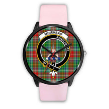 Load image into Gallery viewer, Muirhead Clans ,Silver Metal Link watch, leather steel watch, tartan watch, tartan watches, clan watch, scotland watch, merry christmas, cyber Monday, halloween, black Friday