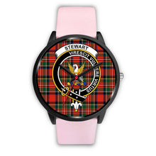 Load image into Gallery viewer, Stewart Clans ,Silver Metal Link watch, leather steel watch, tartan watch, tartan watches, clan watch, scotland watch, merry christmas, cyber Monday, halloween, black Friday