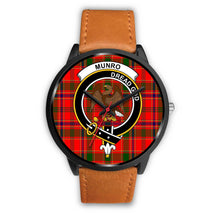Load image into Gallery viewer, Munro Modern Clans ,Pink Leather watch, leather steel watch, tartan watch, tartan watches, clan watch, scotland watch, merry christmas, cyber Monday, halloween, black Friday