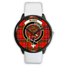 Load image into Gallery viewer, Munro Modern Clans ,Silver Metal Mesh watch, leather steel watch, tartan watch, tartan watches, clan watch, scotland watch, merry christmas, cyber Monday, halloween, black Friday