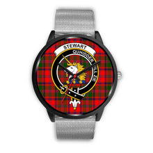 Load image into Gallery viewer, Stewart of Appin Clans ,Rose Gold Metal Link watch, leather steel watch, tartan watch, tartan watches, clan watch, scotland watch, merry christmas, cyber Monday, halloween, black Friday
