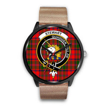 Load image into Gallery viewer, Stewart of Appin Clans ,Brown Leather watch, leather steel watch, tartan watch, tartan watches, clan watch, scotland watch, merry christmas, cyber Monday, halloween, black Friday