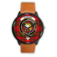 Load image into Gallery viewer, Stewart of Appin Clans ,Pink Leather watch, leather steel watch, tartan watch, tartan watches, clan watch, scotland watch, merry christmas, cyber Monday, halloween, black Friday