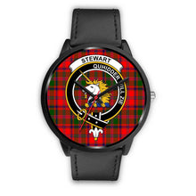 Load image into Gallery viewer, Stewart of Appin Clans ,Black Metal Mesh watch, leather steel watch, tartan watch, tartan watches, clan watch, scotland watch, merry christmas, cyber Monday, halloween, black Friday
