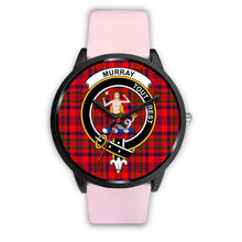 Load image into Gallery viewer, Murray (of Dysart) Clans ,Silver Metal Link watch, leather steel watch, tartan watch, tartan watches, clan watch, scotland watch, merry christmas, cyber Monday, halloween, black Friday