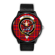 Load image into Gallery viewer, Murray (of Dysart) Clans ,Rose Gold Metal Mesh watch, leather steel watch, tartan watch, tartan watches, clan watch, scotland watch, merry christmas, cyber Monday, halloween, black Friday
