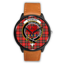 Load image into Gallery viewer, Stewart (Stuart) of Bute Clans ,Pink Leather watch, leather steel watch, tartan watch, tartan watches, clan watch, scotland watch, merry christmas, cyber Monday, halloween, black Friday