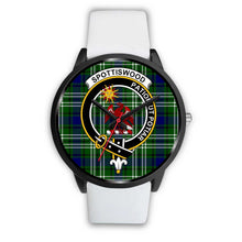 Load image into Gallery viewer, Spottiswood Clans ,Silver Metal Mesh watch, leather steel watch, tartan watch, tartan watches, clan watch, scotland watch, merry christmas, cyber Monday, halloween, black Friday