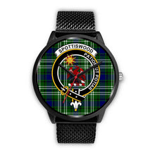 Load image into Gallery viewer, Spottiswood Clans ,Rose Gold Metal Mesh watch, leather steel watch, tartan watch, tartan watches, clan watch, scotland watch, merry christmas, cyber Monday, halloween, black Friday
