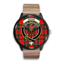 Load image into Gallery viewer, Spens Modern Clans ,Brown Leather watch, leather steel watch, tartan watch, tartan watches, clan watch, scotland watch, merry christmas, cyber Monday, halloween, black Friday