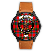Load image into Gallery viewer, Spens Modern Clans ,Pink Leather watch, leather steel watch, tartan watch, tartan watches, clan watch, scotland watch, merry christmas, cyber Monday, halloween, black Friday