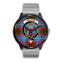 Load image into Gallery viewer, Spalding Clans ,Rose Gold Metal Link watch, leather steel watch, tartan watch, tartan watches, clan watch, scotland watch, merry christmas, cyber Monday, halloween, black Friday
