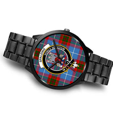 Load image into Gallery viewer, Spalding Clans ,Brown Leather watch, leather steel watch, tartan watch, tartan watches, clan watch, scotland watch, merry christmas, cyber Monday, halloween, black Friday