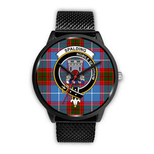 Load image into Gallery viewer, Spalding Clans ,Rose Gold Metal Mesh watch, leather steel watch, tartan watch, tartan watches, clan watch, scotland watch, merry christmas, cyber Monday, halloween, black Friday
