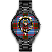 Load image into Gallery viewer, Skirving Clans ,Black Metal Link watch, leather steel watch, tartan watch, tartan watches, clan watch, scotland watch, merry christmas, cyber Monday, halloween, black Friday