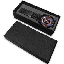 Load image into Gallery viewer, Skirving Clans ,White Leather watch, leather steel watch, tartan watch, tartan watches, clan watch, scotland watch, merry christmas, cyber Monday, halloween, black Friday