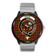 Load image into Gallery viewer, Skene Modern Clans ,Rose Gold Metal Link watch, leather steel watch, tartan watch, tartan watches, clan watch, scotland watch, merry christmas, cyber Monday, halloween, black Friday