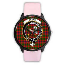 Load image into Gallery viewer, Skene Modern Clans ,Silver Metal Link watch, leather steel watch, tartan watch, tartan watches, clan watch, scotland watch, merry christmas, cyber Monday, halloween, black Friday