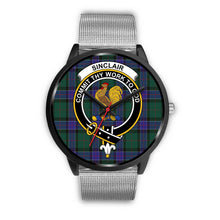 Load image into Gallery viewer, Sinclair Hunting Modern Clans ,Rose Gold Metal Link watch, leather steel watch, tartan watch, tartan watches, clan watch, scotland watch, merry christmas, cyber Monday, halloween, black Friday