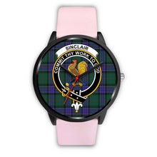 Load image into Gallery viewer, Sinclair Hunting Modern Clans ,Silver Metal Link watch, leather steel watch, tartan watch, tartan watches, clan watch, scotland watch, merry christmas, cyber Monday, halloween, black Friday