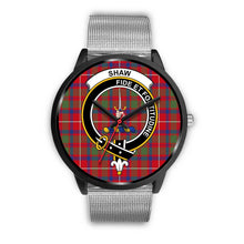 Load image into Gallery viewer, Shaw of Tordarroch Clans ,Rose Gold Metal Mesh watch, leather steel watch, tartan watch, tartan watches, clan watch, scotland watch, merry christmas, cyber Monday, halloween, black Friday