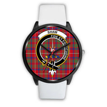 Load image into Gallery viewer, Shaw of Tordarroch Clans ,Black Metal Mesh watch, leather steel watch, tartan watch, tartan watches, clan watch, scotland watch, merry christmas, cyber Monday, halloween, black Friday