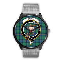 Load image into Gallery viewer, Shaw of Sauchie Clans ,Rose Gold Metal Link watch, leather steel watch, tartan watch, tartan watches, clan watch, scotland watch, merry christmas, cyber Monday, halloween, black Friday