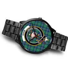 Load image into Gallery viewer, Shaw of Sauchie Clans ,Brown Leather watch, leather steel watch, tartan watch, tartan watches, clan watch, scotland watch, merry christmas, cyber Monday, halloween, black Friday