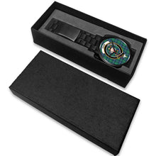 Load image into Gallery viewer, Shaw of Sauchie Clans ,White Leather watch, leather steel watch, tartan watch, tartan watches, clan watch, scotland watch, merry christmas, cyber Monday, halloween, black Friday