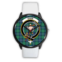 Load image into Gallery viewer, Shaw of Sauchie Clans ,Silver Metal Mesh watch, leather steel watch, tartan watch, tartan watches, clan watch, scotland watch, merry christmas, cyber Monday, halloween, black Friday