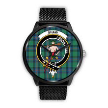 Load image into Gallery viewer, Shaw of Sauchie Clans ,Rose Gold Metal Mesh watch, leather steel watch, tartan watch, tartan watches, clan watch, scotland watch, merry christmas, cyber Monday, halloween, black Friday