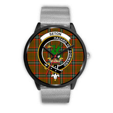 Load image into Gallery viewer, Seton Hunting Modern Clans ,Rose Gold Metal Link watch, leather steel watch, tartan watch, tartan watches, clan watch, scotland watch, merry christmas, cyber Monday, halloween, black Friday