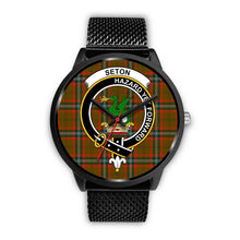 Load image into Gallery viewer, Seton Hunting Modern Clans ,Rose Gold Metal Mesh watch, leather steel watch, tartan watch, tartan watches, clan watch, scotland watch, merry christmas, cyber Monday, halloween, black Friday