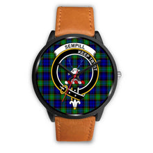 Load image into Gallery viewer, Sempill Modern Clans ,Pink Leather watch, leather steel watch, tartan watch, tartan watches, clan watch, scotland watch, merry christmas, cyber Monday, halloween, black Friday