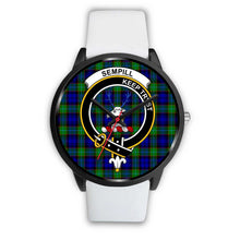 Load image into Gallery viewer, Sempill Modern Clans ,Silver Metal Mesh watch, leather steel watch, tartan watch, tartan watches, clan watch, scotland watch, merry christmas, cyber Monday, halloween, black Friday