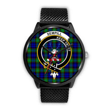 Load image into Gallery viewer, Sempill Modern Clans ,Rose Gold Metal Mesh watch, leather steel watch, tartan watch, tartan watches, clan watch, scotland watch, merry christmas, cyber Monday, halloween, black Friday