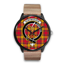 Load image into Gallery viewer, Scrymgeour Clans ,Brown Leather watch, leather steel watch, tartan watch, tartan watches, clan watch, scotland watch, merry christmas, cyber Monday, halloween, black Friday