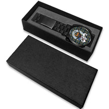 Load image into Gallery viewer, Scott Green Modern Clans ,White Leather watch, leather steel watch, tartan watch, tartan watches, clan watch, scotland watch, merry christmas, cyber Monday, halloween, black Friday