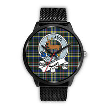 Load image into Gallery viewer, Scott Green Modern Clans ,Rose Gold Metal Mesh watch, leather steel watch, tartan watch, tartan watches, clan watch, scotland watch, merry christmas, cyber Monday, halloween, black Friday