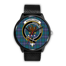 Load image into Gallery viewer, Sandilands Clans ,Rose Gold Metal Mesh watch, leather steel watch, tartan watch, tartan watches, clan watch, scotland watch, merry christmas, cyber Monday, halloween, black Friday