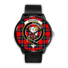 Load image into Gallery viewer, Ruthven Modern Clans ,Rose Gold Metal Mesh watch, leather steel watch, tartan watch, tartan watches, clan watch, scotland watch, merry christmas, cyber Monday, halloween, black Friday