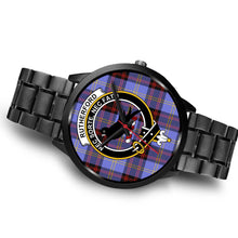 Load image into Gallery viewer, Rutherford Clans ,Brown Leather watch, leather steel watch, tartan watch, tartan watches, clan watch, scotland watch, merry christmas, cyber Monday, halloween, black Friday